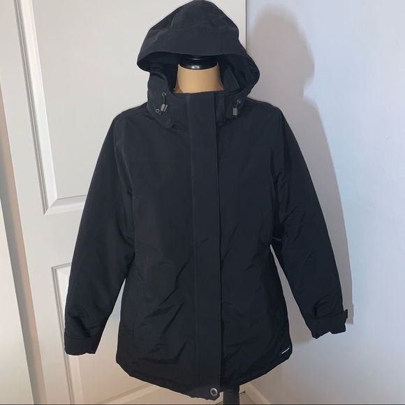 Lands' End Other - Lands’ End Navy Winter Coat with Removable Hood